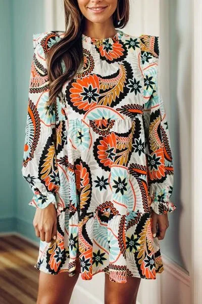 Effortlessly Chic: Ruffled Printed Flounce Mini Dress for Every Look Cozy Sweater Mini Dress Effortlessly Chic: Ruffled Printed Flounce Mini Dress for Every Look Cozy Sweater Mini Dress