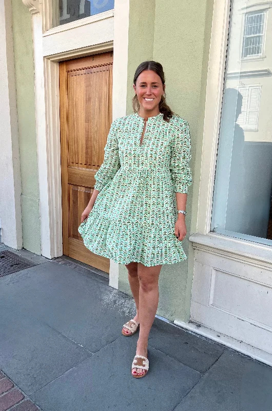 Folly Mini Dress Pistachio Casual Button-Up Mini Dress