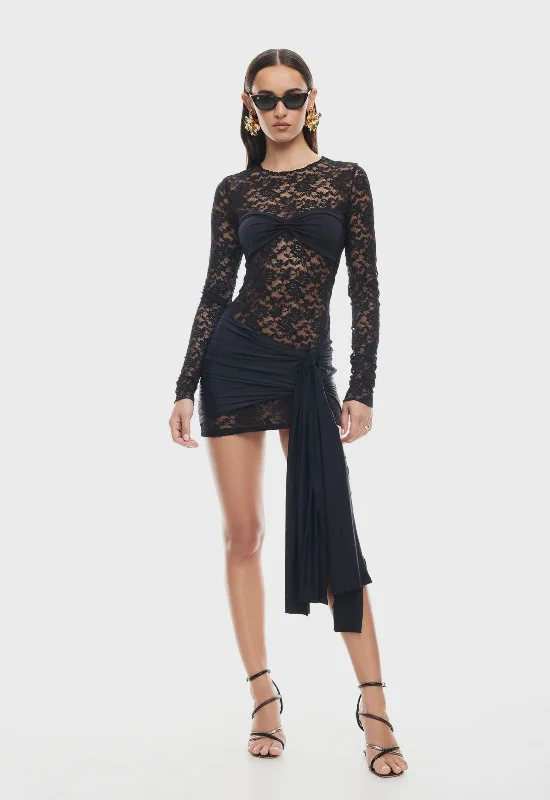 Midnight Mini Dress - Onyx Trendy Camisole Mini Dress