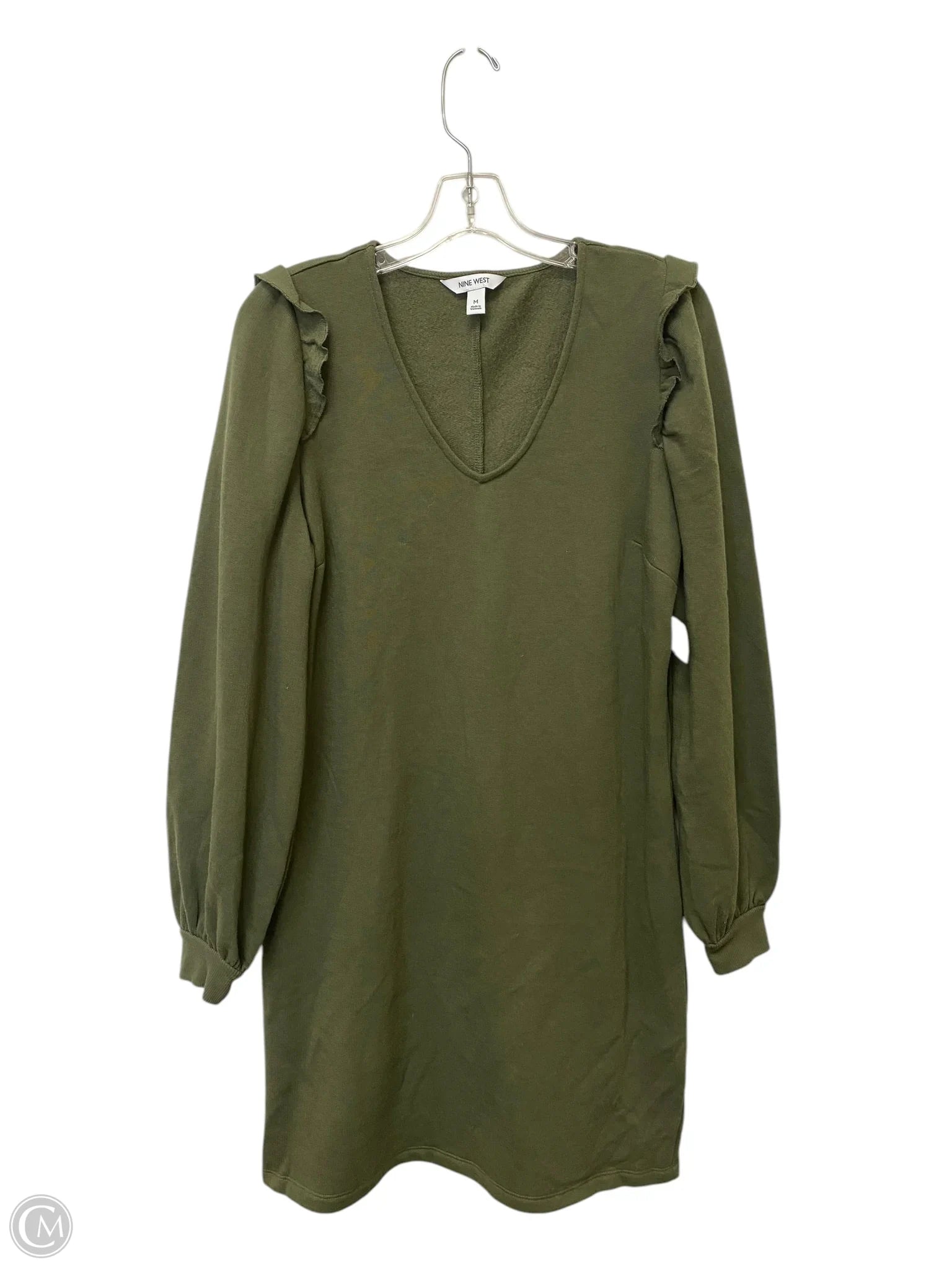 Dress Casual Short By Nine West In Green, Size: M Tunics Wedding white