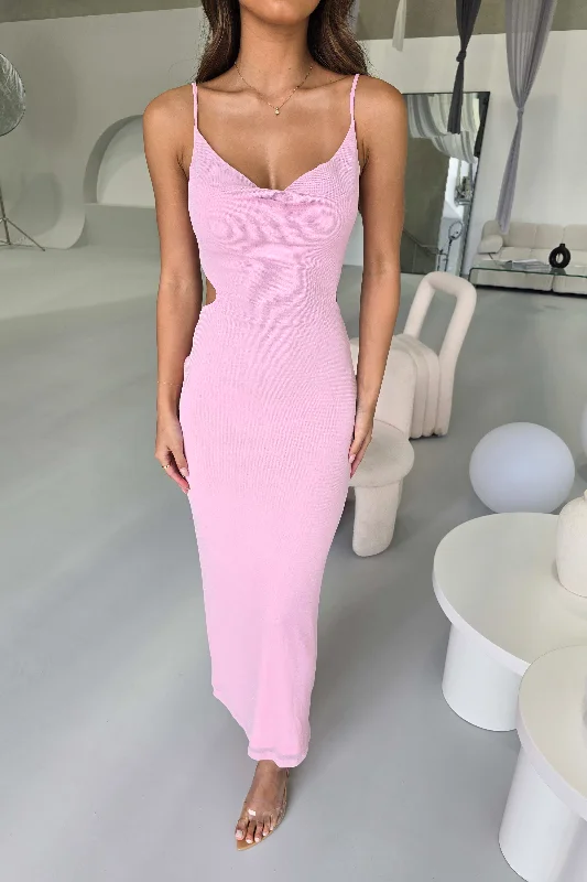 ZOE DRESS - BABY PINK Casual Short Summer