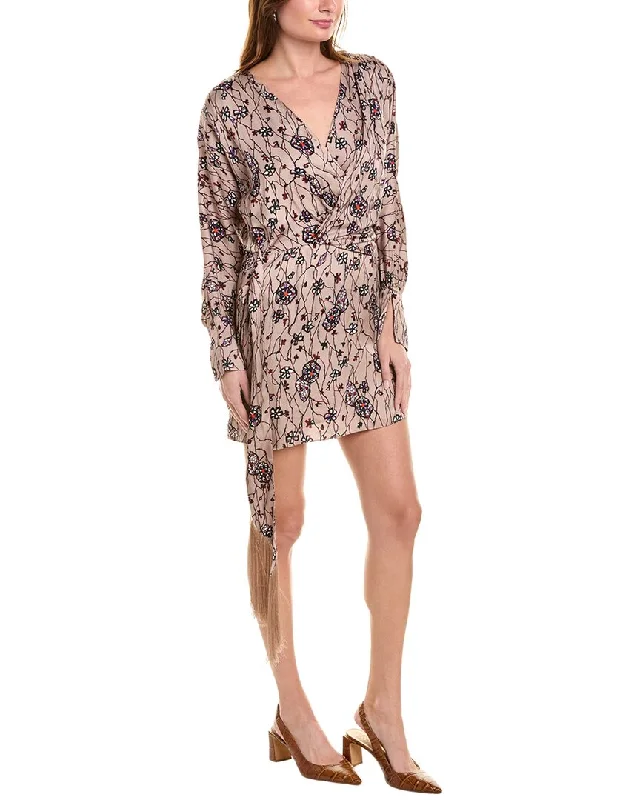 Joie Hammered Satin Mini Dress Tunics Chic elegant