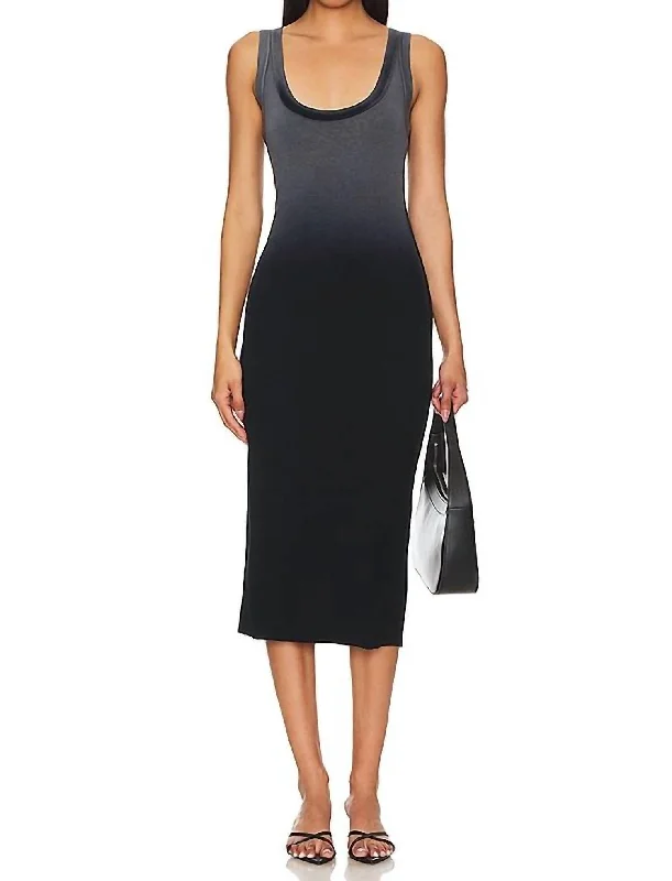Verona Midi Dress In Black Cast Tunics Leisure comfortable