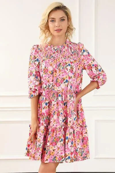 Floral Smocked Flounce Sleeve Mini Dress: Your Perfect Summer Look Stylish Plaid Mini Dress Floral Smocked Flounce Sleeve Mini Dress: Your Perfect Summer Look Stylish Plaid Mini Dress