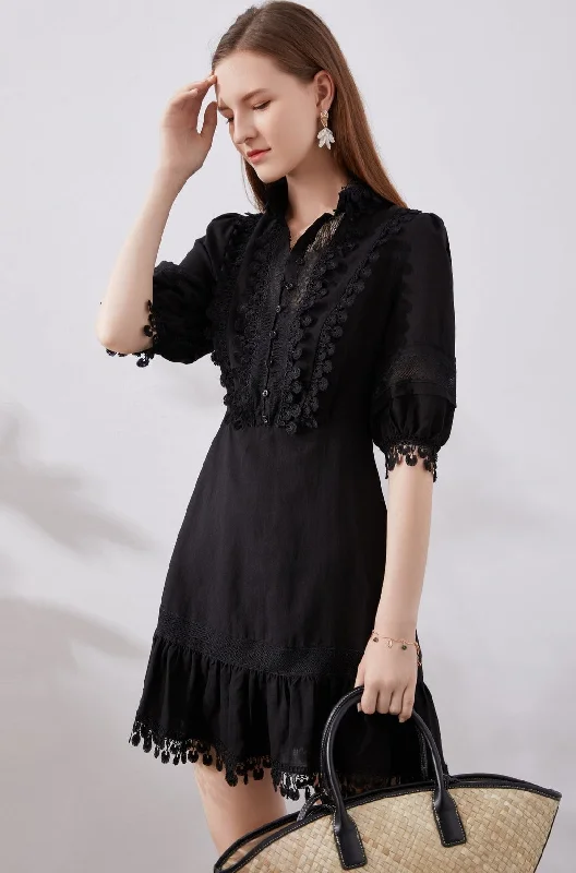 Blair Mini Dress - Black - GDS Tunics Ceremony elegant