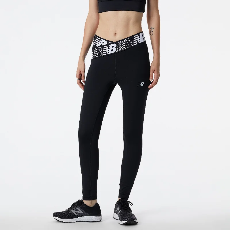 New Balance Legging Relentless Crossover High Rise 7 - Femme Comfortable Tummy Shaping Leggings