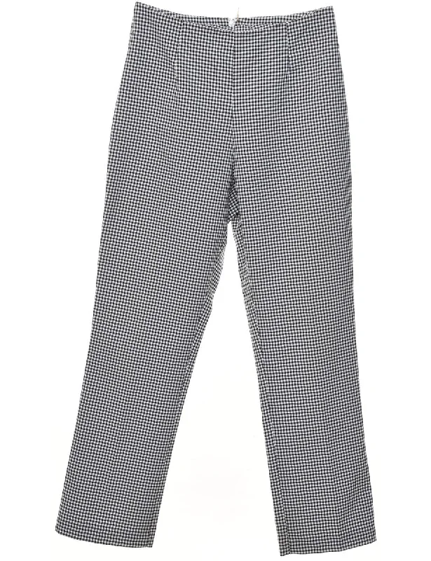 Gingham Pattern Trousers - W30 L31 Trousers Sale Discount