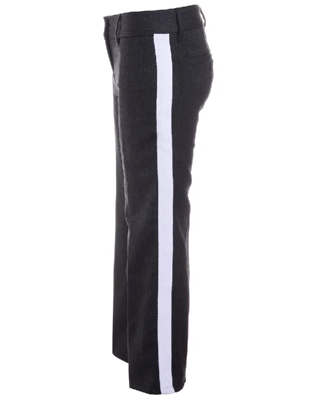 Label Cropped Grace Side Tape Trouser Trousers Velvet Soft