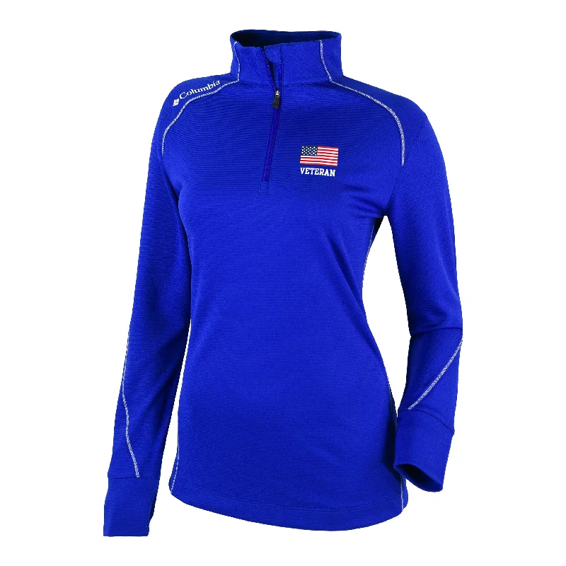 Veteran Women's Columbia Shotgun 1/4 Zip Pullover* Notched Neck Pullover