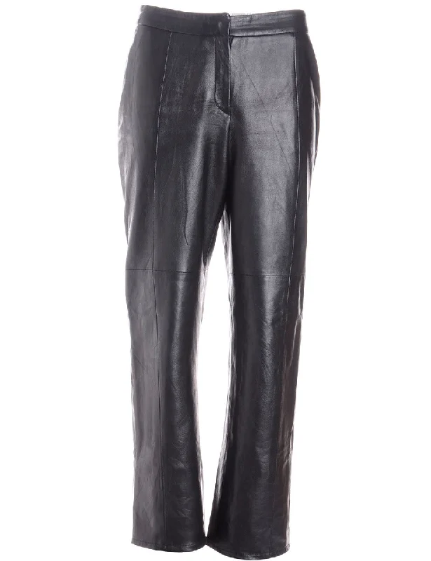 Label Bella Leather Cropped Trouser Trousers Party Sparkling