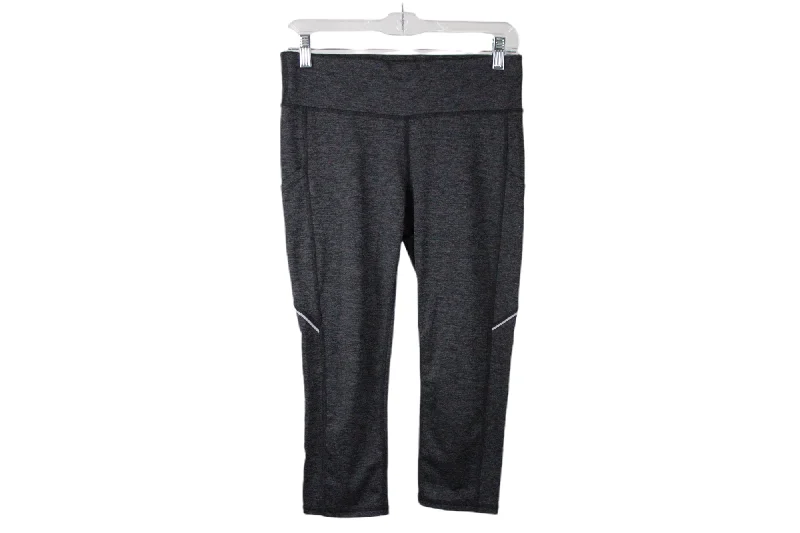 Xersion Train Gray Capri Mid Rise Legging | M Comfortable Wide-Band Leggings