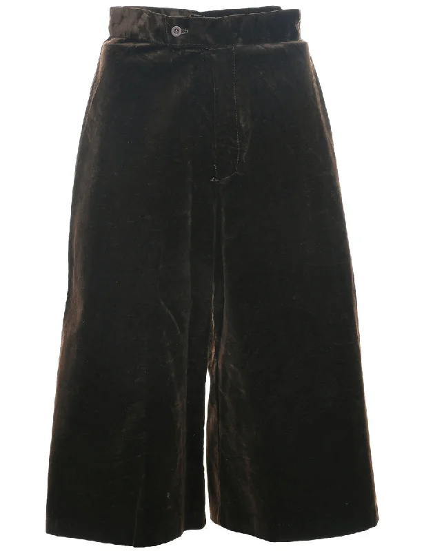 Flared Leg Velvet Trousers - W27 L18 Trousers Trousers Formal