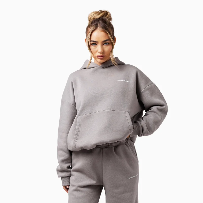 Core Logo Hoodie | Pebble Hoodie with Drop Shoulder Relaxed Streetwear