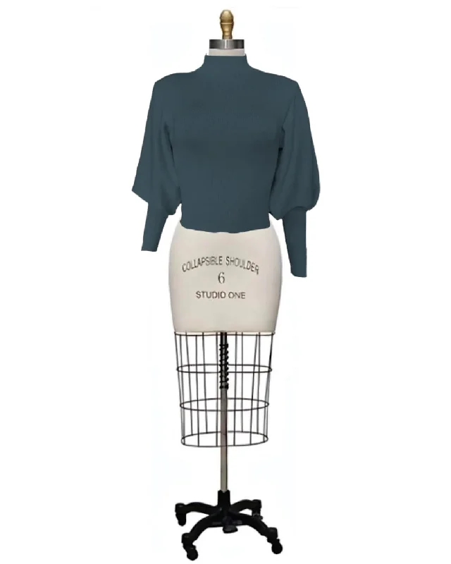 Bookish- the High Collar Victorian Style Pullover Sweater Over Sleeve Pullover