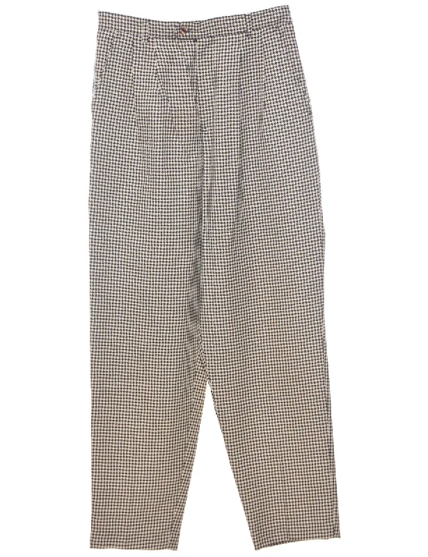 Dogtooth Checks Trousers - W30 L30 Trousers versatile functional