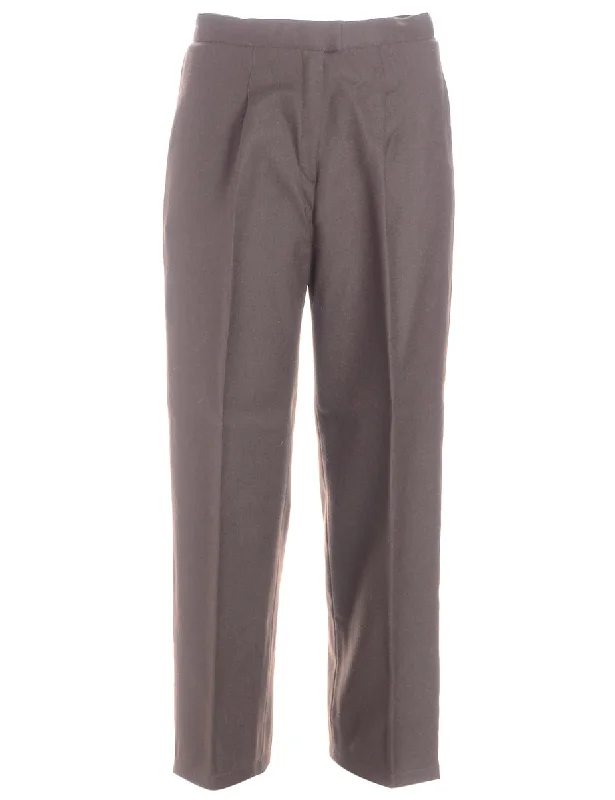 Label Cropped Dana Tapered Trousers High Waist Slim Fit Ankle Length