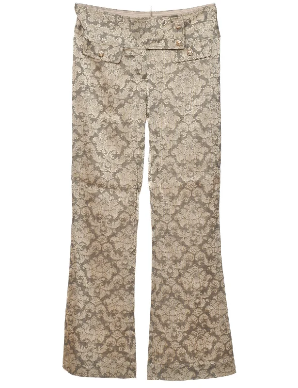 Floral Print Y2K Trousers - W30 L32 Trousers Seasonal Trendy