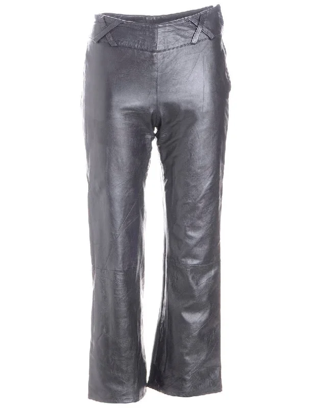 Label Bella Leather Cropped Trouser Trousers Bestseller Popular