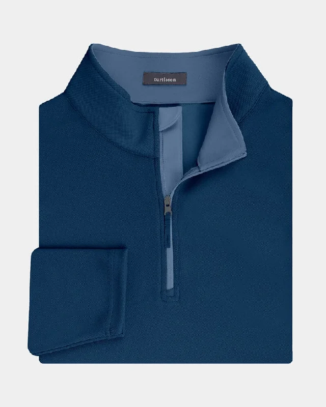 Easton Quarter-Zip Pullover Ruffled Neck Pullover