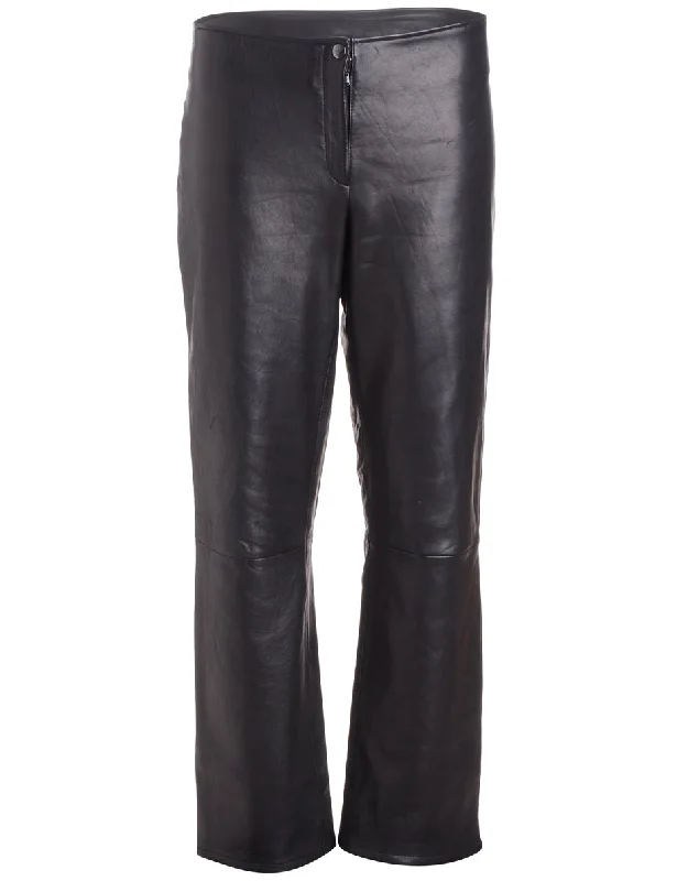 Label Bella Leather Cropped Trouser Trousers Business Professional
