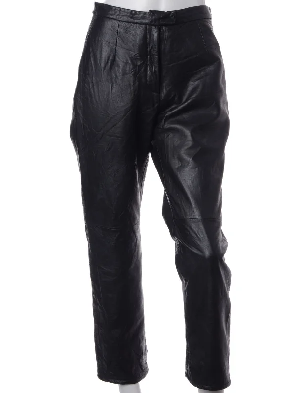 Label Bella Leather Cropped Trouser Trousers Capri Summer