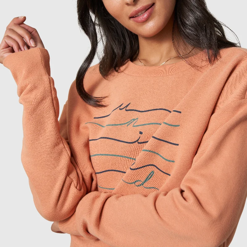 Pullover Crew Sweatshirt Wrist Length Sleeve