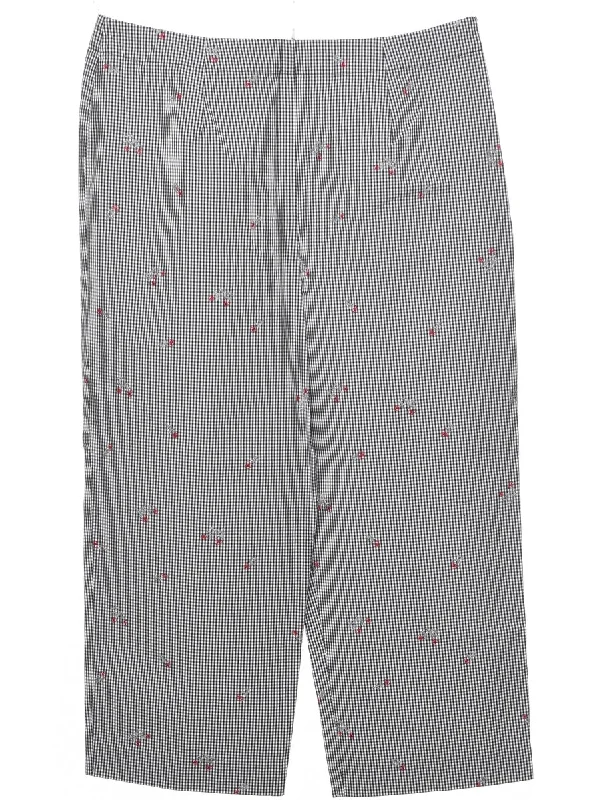 Gingham Pattern Trousers - W34 L23 Trousers New Arrival