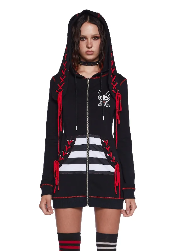 Jack Zip-Up Hoodie Dress Hoodie with Zipper Placket Modern Functional