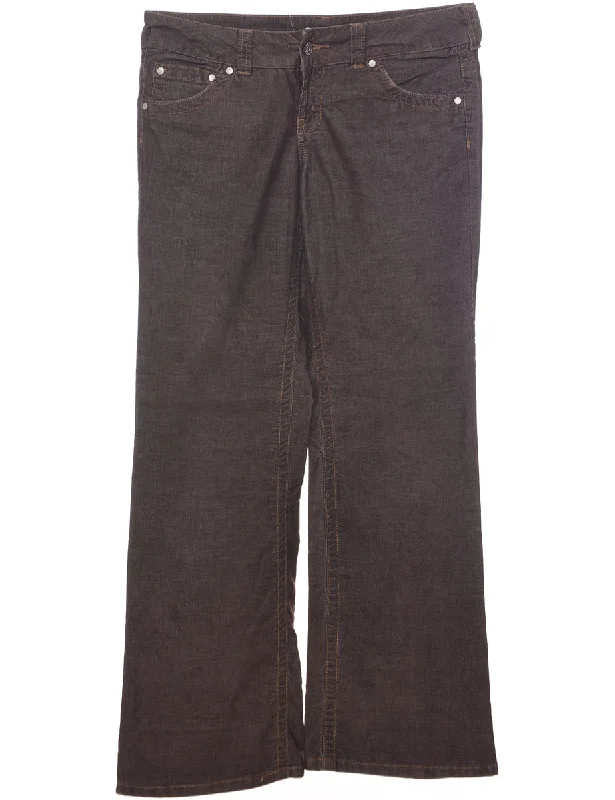 Corduroy Fabric Trousers - W32 L30 Trousers Spring Floral