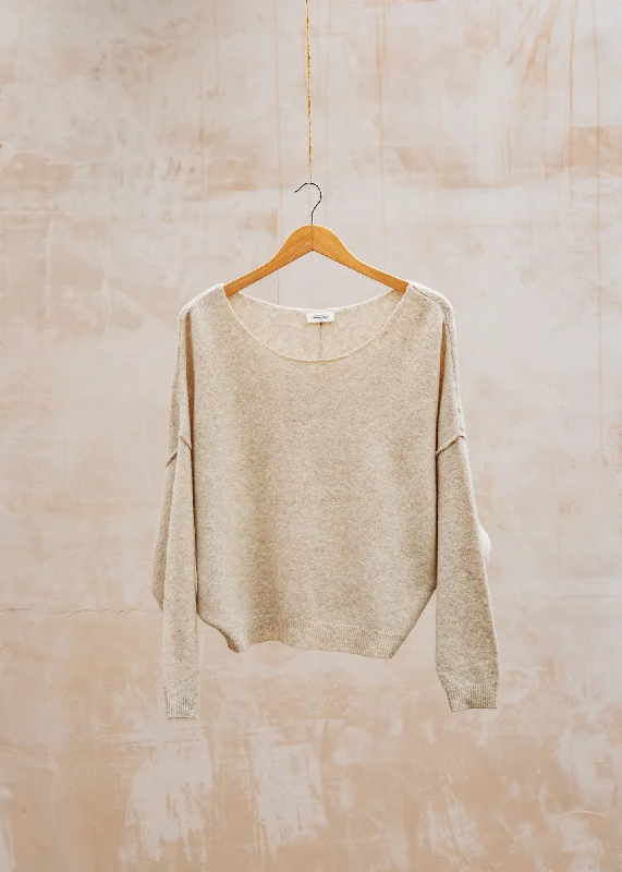 Damsville Pullover in Sable Chine Crew Neck Wool