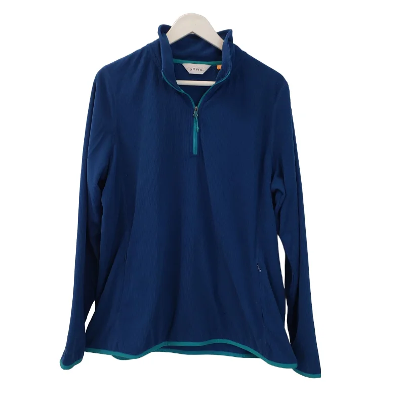 Orvis Quarter Zip Fleece Pullover Jacket Size XL Three Quarter Sleeve