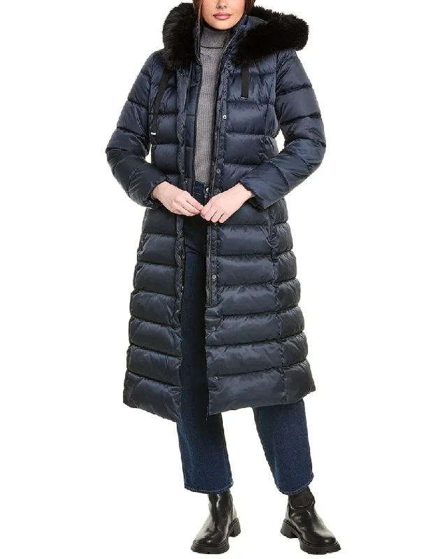 Tahari Puffer Coat Parka Down Jacket Wool Coat
