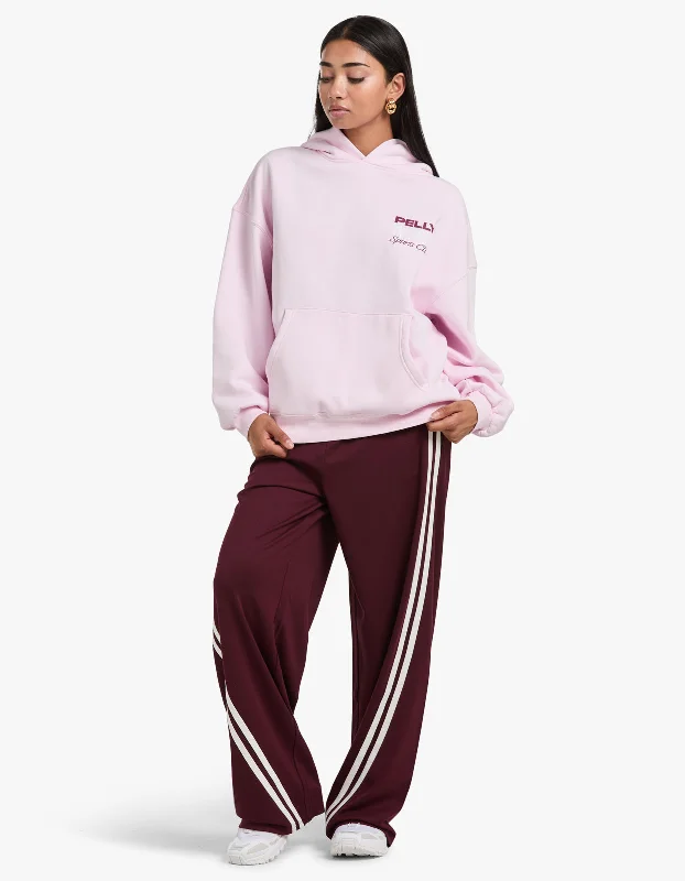 Tennis Logo Hoodie - Candy Pink Hoodie Crop Top Short Trendy