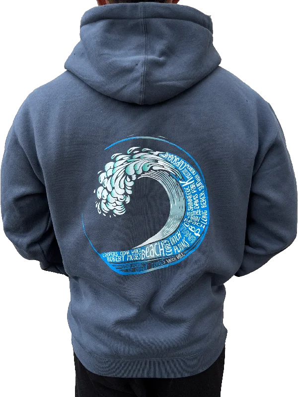 Long Island Strong Beach Wave Hoodie (Storm) Hoodie with Elastic Waist Stretchable Comfortable Long Island Strong Beach Wave Hoodie (Storm) Hoodie with Elastic Waist Stretchable Comfortable