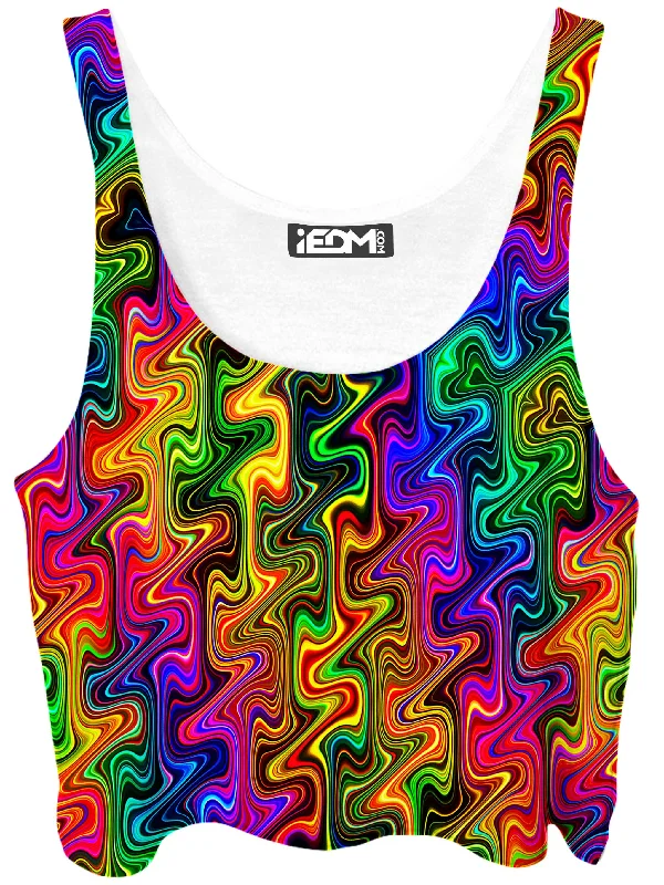 Neon Ziggy Crop Top Lace Blend Ribbed Blend Corduroy Blend