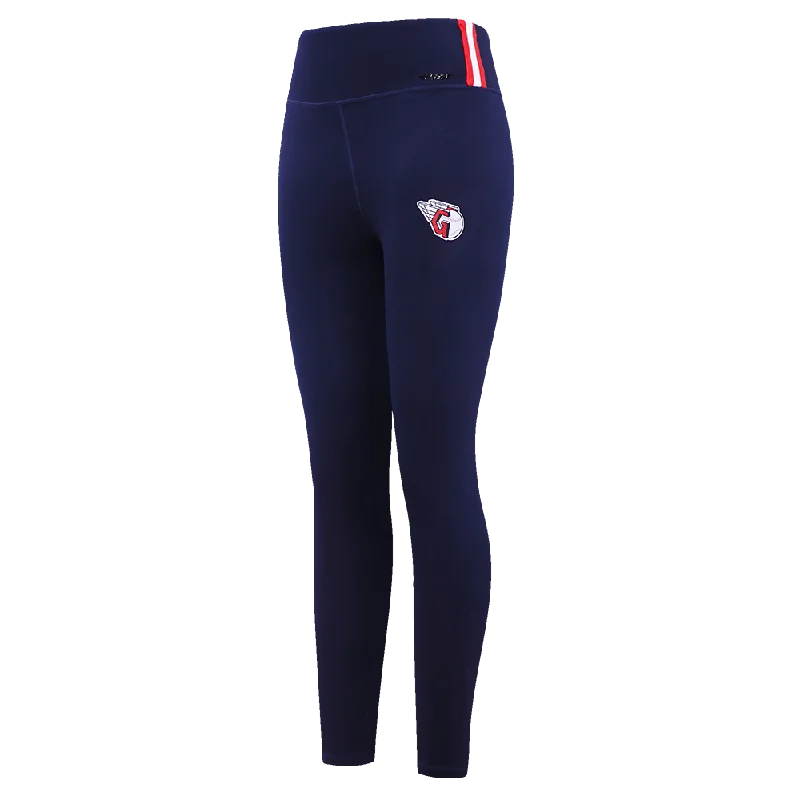 LEGGINGS MLB CLEVELAND GUARDIANS RETRO CLASSICS PARA MUJER Elegant Satin Finish Leggings