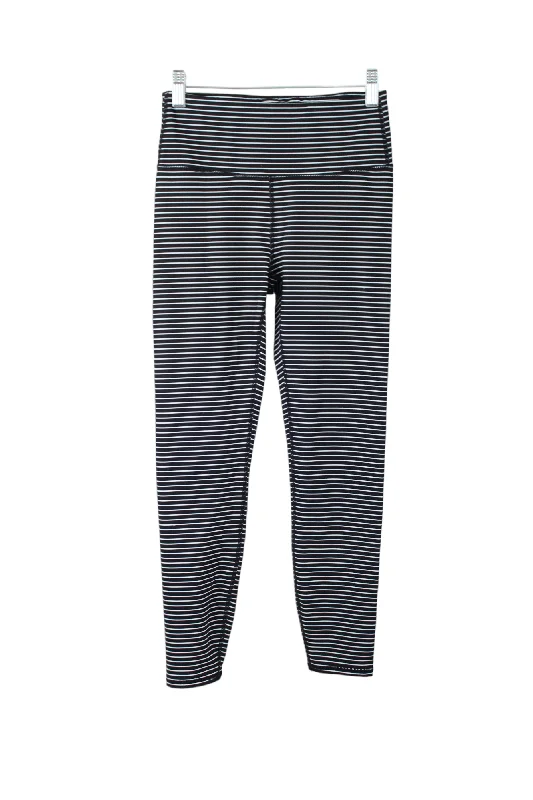 GapFit Black White Striped Leggings | XS Trendy Cold Weather Tights
