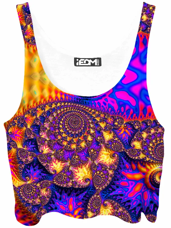 Fractal Forever Crop Top Crop Top Seamless Stretchy