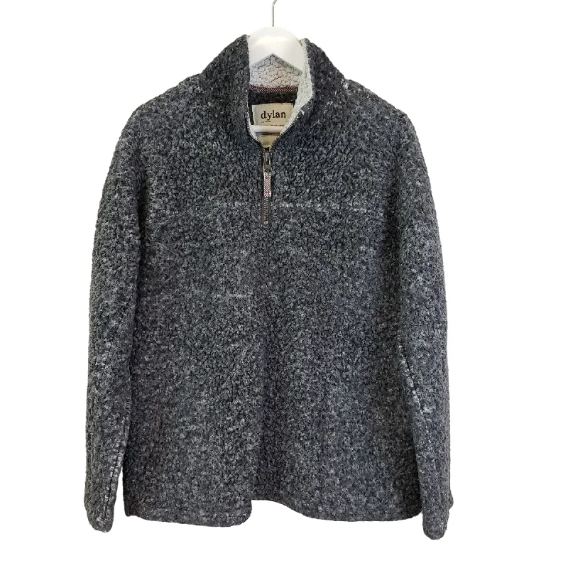 Dylan Sherpa Fleece Quarter Zip Pullover Sweatshirt Size Medium Plunging Neck Pullover