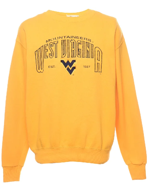Lee Mountaineers West Virginia Embroidered Sweatshirt - M Hoodie with Sequins Glamorous Eye-catching Lee Mountaineers West Virginia Embroidered Sweatshirt - M Hoodie with Sequins Glamorous Eye-catching