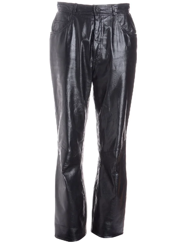 Label Bella Leather Cropped Trouser Trousers Ceremony Elegant