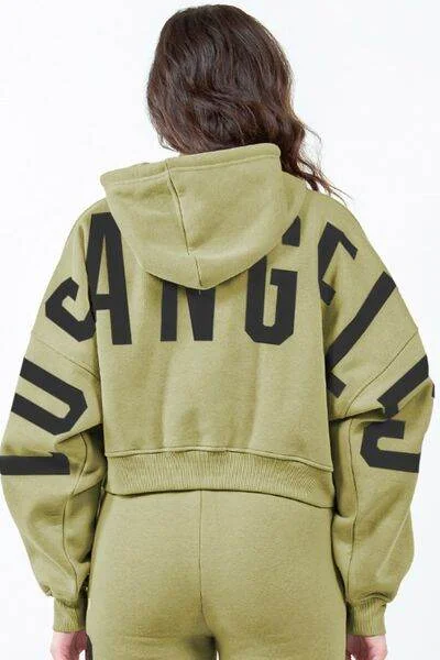 American Bazi Letter Graphic Long Sleeve Drawstring Cropped Hoodie Hoodie with Raw Hem Edgy Unfinished American Bazi Letter Graphic Long Sleeve Drawstring Cropped Hoodie Hoodie with Raw Hem Edgy Unfinished