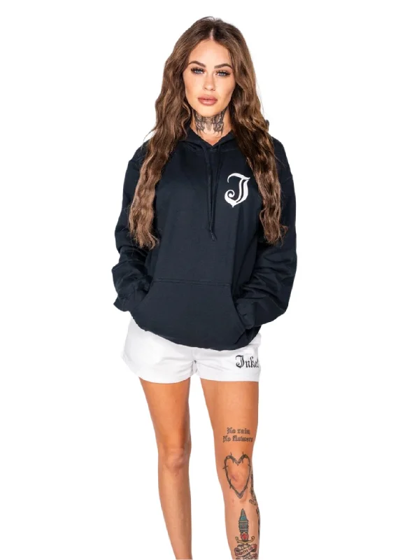 Unisex Inked Logo Icon Hoodie Hoodie with Slim Fit Tailored Modern