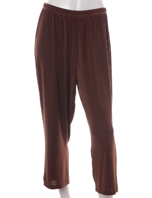 Label Lara Cropped Lycra Trouser Trousers Satin Smooth