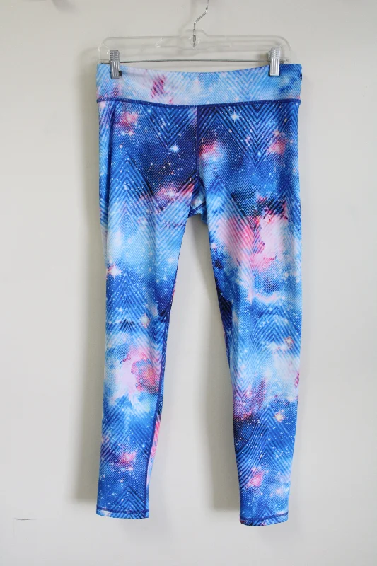 Aeropostale Live Love Dream Galaxy Leggings | L Trendy High-Waist Tummy Control Leggings
