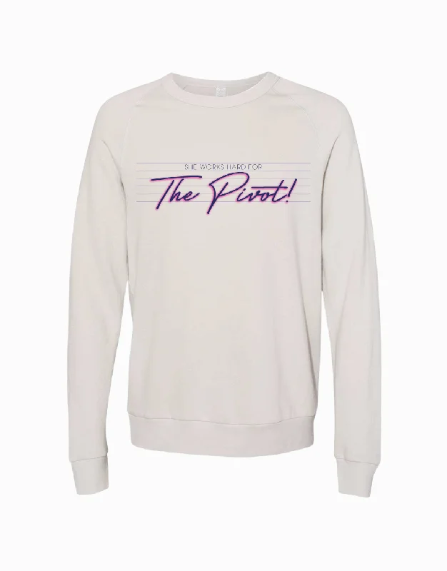 She Works Hard for the Pivot Sweatshirt Hoodie with Drawcord Adjustable Secure