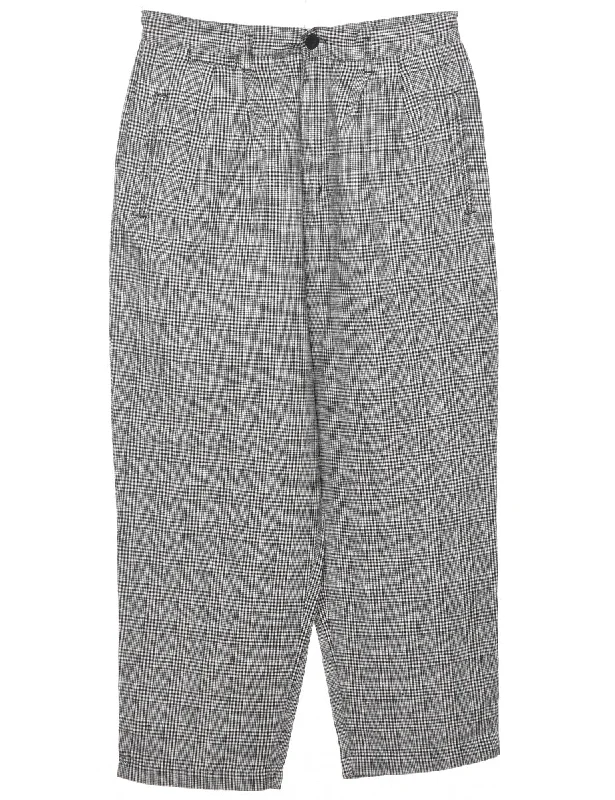 Dogtooth Trousers - W29 L25 Trousers chic elegant