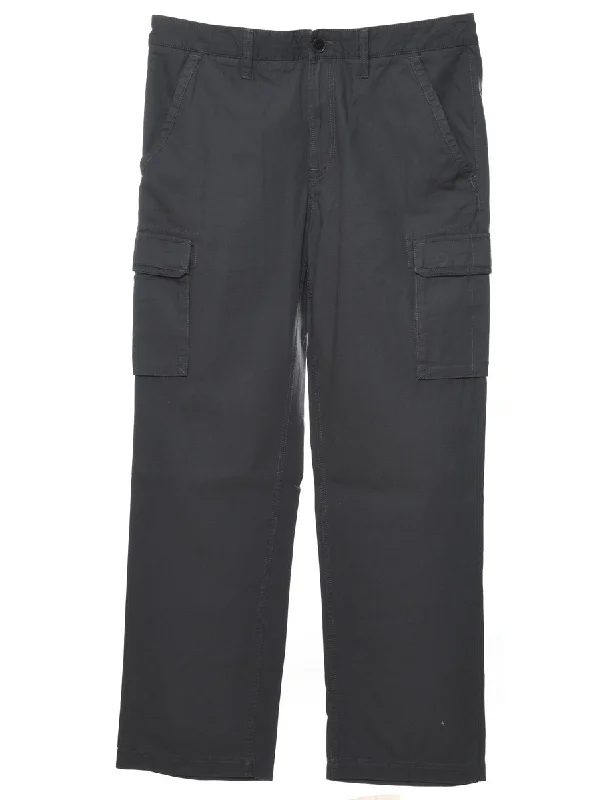 Dark Grey Lee Cargo Trousers - W36 L32 Trousers Exclusive Limited