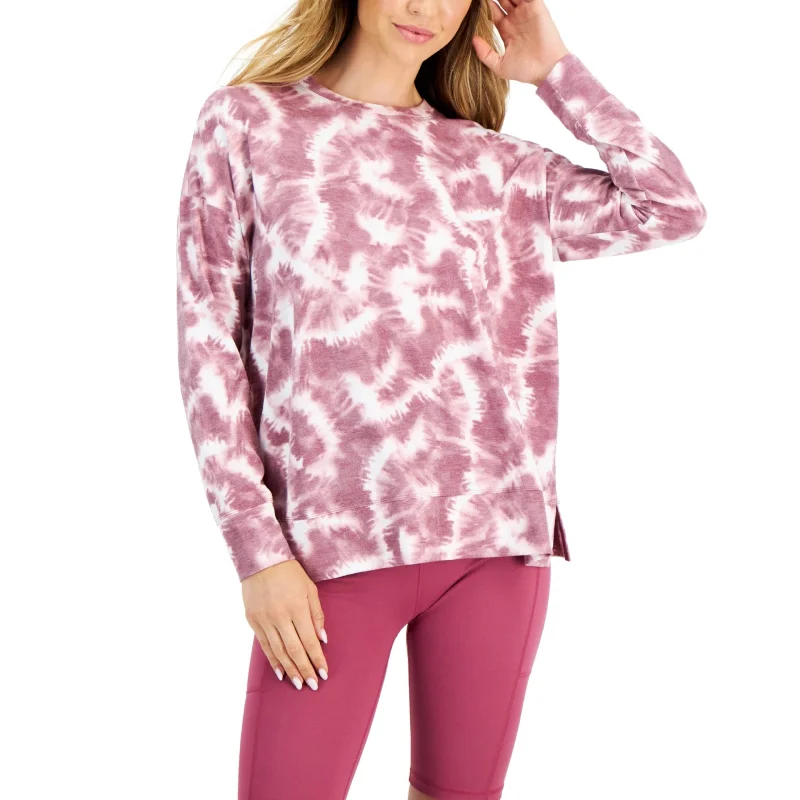 IDEOLOGY - Printed Pullover Top Crew Neck Wool