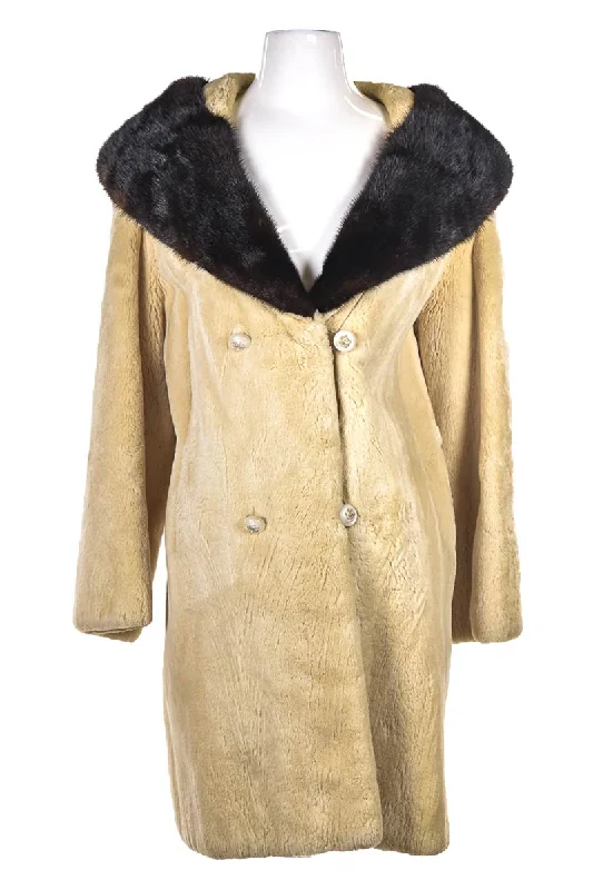 La Belle Fine Mink/Sheered Persian Coat Fleece Down Feather